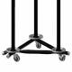 Вешалка на колесах на 15 крючков с держателем для зонтов "Гардикс-3К", металл, черная. Фото товара с разных ракурсов.