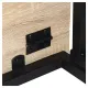 Стол на металлокаркасе BRABIX LOFT CD-001, 800х440х740 мм, складной, цвет дуб натуральный, 641211. Фото товара с разных ракурсов.