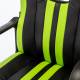 Кресло компьютерное  "Stripe GM-202", экокожа, черное/зеленое, 532511. Фото товара с разных ракурсов.
