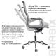 Кресло офисное  PREMIUM "Intense EX-531", экокожа, хром, темно-серое. Фото товара с разных ракурсов.