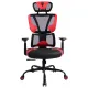 Игровое кресло PREMIUM "Toxin GM-520", синхромеханизм, экокожа/сетка/ткань, черное/красное, 532950. Фото товара с разных ракурсов.