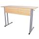 Стол-парта 2-местный нерегулируемый "Умник", 1200х500х760 мм, рост 6, серый каркас, ЛДСП клён. Фото товара с разных ракурсов.